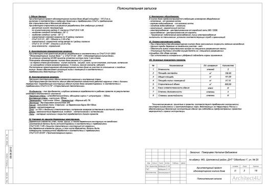 пояснительная записка